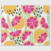 Fruit seamless pattern, grapefruit with tropical l geschenkpapier (Flach)