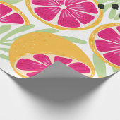 Fruit seamless pattern, grapefruit with tropical l geschenkpapier (Ecke)