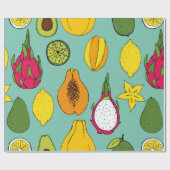 Fruit. Seamless vintage pattern Geschenkpapier (Flach)