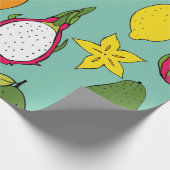 Fruit. Seamless vintage pattern Geschenkpapier (Ecke)