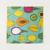 Fruit. Seamless vintage pattern Wandteppich (Vorderseite (Horizontal))