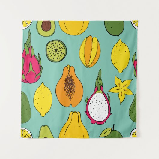 Fruit. Seamless vintage pattern Wandteppich (Vorderseite)