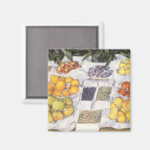 Fruit Stand by Gustave Caillebotte, Vintage Art Magnet (Vorderseite/Rückseite)