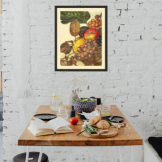 Fruit Still Life Framed Art - Kitchen Decor Leinwanddruck