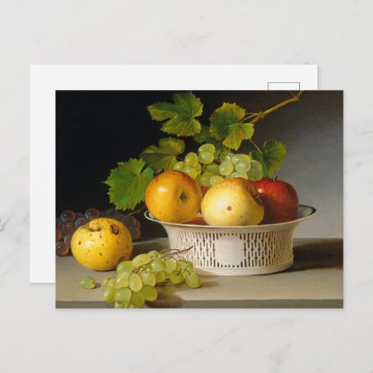 Fruit Still Life with Chinese Export Basket Postkarte (Vorne/Hinten)