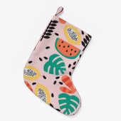 Fruit Stilvoll: Vintages Muster. Kleiner Weihnachtsstrumpf (Vorderansicht (hängend))