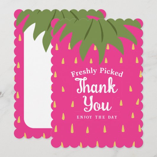 Fruit Strawberry Vielen Dank Feiertagskarte (Vorne/Hinten)