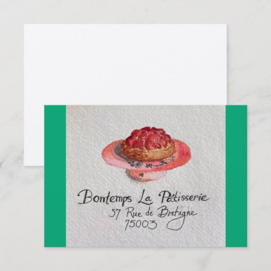 Fruit Tartlette Dankeskarte (Vorne/Hinten)