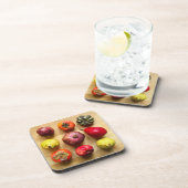 Fruit Tic-tac-toe Getränkeuntersetzer (Rechte Seite)