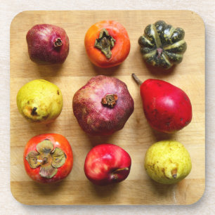 Fruit Tic-tac-toe Getränkeuntersetzer