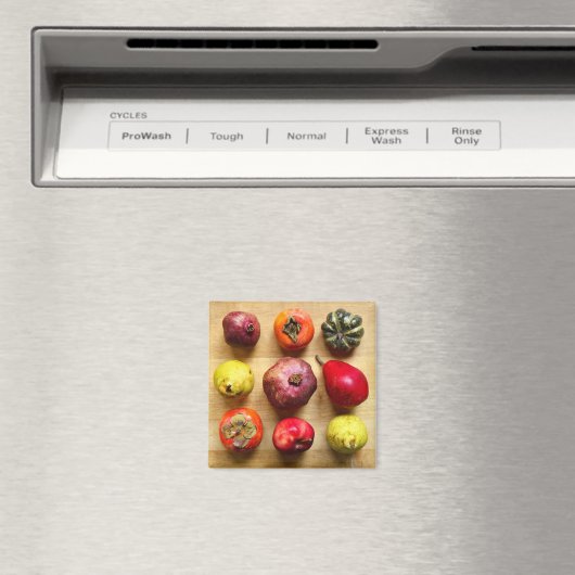 Fruit Tic-tac-toe Square Magnet (In Situ (Geschirrspüler))