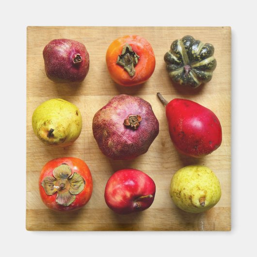 Fruit Tic-tac-toe Square Magnet (Vorne)