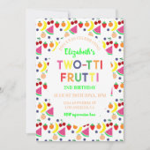 Fruit Two-tti Frutti 2. Geburtstag Einladung (Vorderseite)