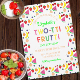 Fruit Two-tti Frutti 2. Geburtstag Einladung