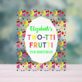 Fruit Two-tti Frutti 2nd Birthday Acrylschild (Neutral)
