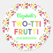 Fruit Two-tti Frutti 2nd Birthday Sticker (Vorderseite)