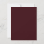 Fruit Vase Burgundy Wedding Thank You Card Save The Date (Rückseite)