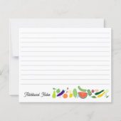 Fruit Veggies CUSTOM Bridal Shower Recipe Card (Rückseite)