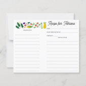 Fruit Veggies CUSTOM Bridal Shower Recipe Card (Vorderseite)