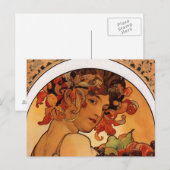 "Fruit" von Alphonse Mucha Postkarte (Vorne/Hinten)