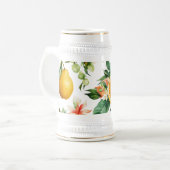 Fruit Watercolor Muster Stein - 22 oz Bierglas (Vorderseite Links)