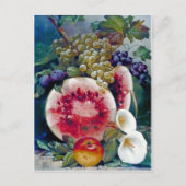 Fruit Watermelon Grape Apple Still life Postkarte (Vorderseite)