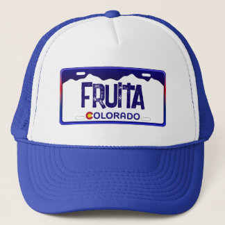 Fruita Colorado blauer Nummernschild Truckerkappe