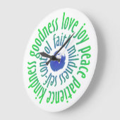 Fruitage Heiliger Geist runder Wanduhr (Winkel)