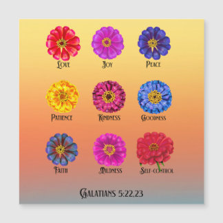 Fruitage of the spirit With Zinnias  Magnetkarte