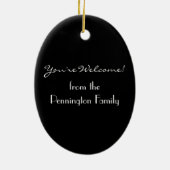 Fruitcake Funny Name Keramik Ornament (Hinten)