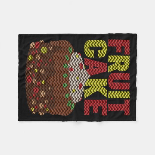 Fruitcake Funny Ugly Christmas Fleecedecke (Vorderseite (Horizontal))