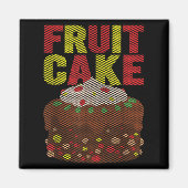 Fruitcake Funny Ugly Christmas Magnet (Vorne)