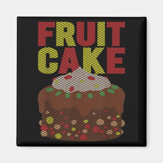 Fruitcake Funny Ugly Christmas Magnet (Vorne)