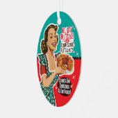 Fruitcake Lady Ornament Aus Metall (Vorderseite links)