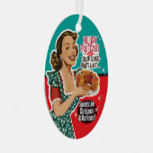 Fruitcake Lady Ornament Aus Metall (Vorderseite Rechts)