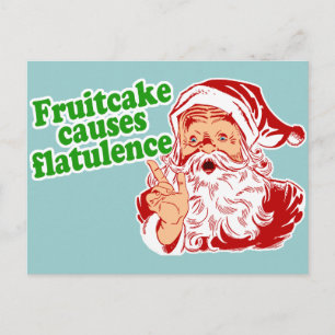 Fruitcake verursacht Flatulenz Postkarte