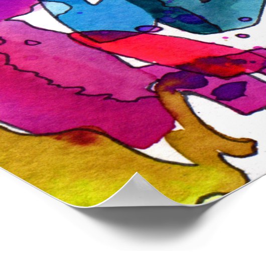 Fruitdoodle Abstrakt Art Poster (Ecke)