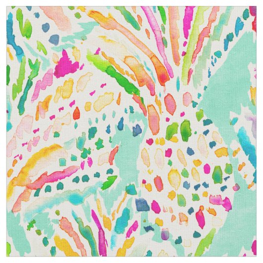 FRUITFETTI bunte Party-Ananas Stoff (Nahaufnahme)