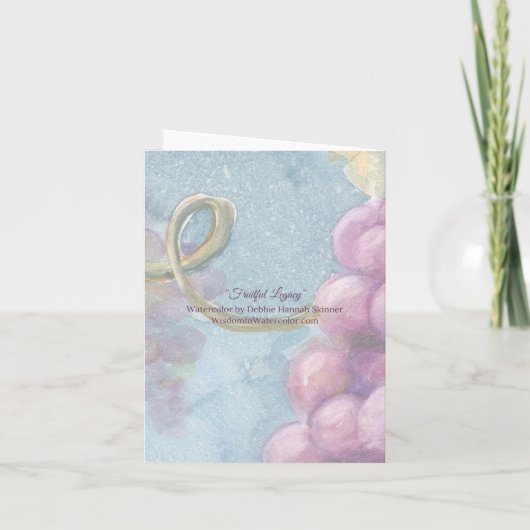 "Fruitful Legacy" Vielen Dank Notecard Dankeskarte (Rückseite)