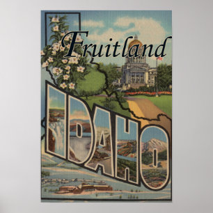Fruitland, Idaho - große Buchstabe-Szenen Poster