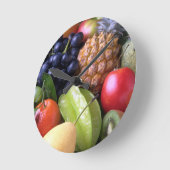 fruits-82524 fruits sweet fruit exotic pineapple P Runde Wanduhr (Winkel)