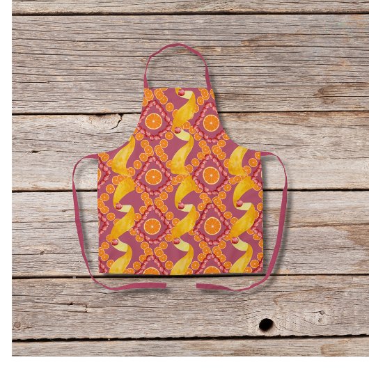 Fruits and zest rose pink apron schürze
