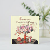 FRUITS DER SAISON 5 Erntedank Abendessen Party Gol Einladung (Stehend Vorderseite)
