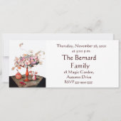 FRUITS DER SAISON 5 Erntedank Abendessen Party wei Einladung (Rückseite)