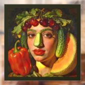 Fruits of Expression – A Surreal Portrait Fensteraufkleber (Blatt 2)