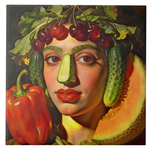 Fruits of Expression – A Surreal Portrait Fliese (Vorderseite)