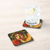 Fruits of Expression – A Surreal Portrait Getränkeuntersetzer (Rechte Seite)