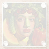 Fruits of Expression – A Surreal Portrait Glasuntersetzer (Rückseite)