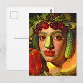 Fruits of Expression – A Surreal Portrait Postkarte (Vorne/Hinten)