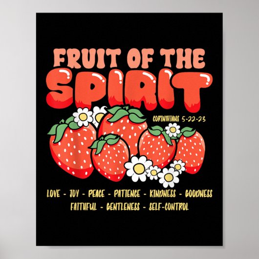 Fruits Of The Spirit Christian Faith Bible Verse J Poster (Vorne)